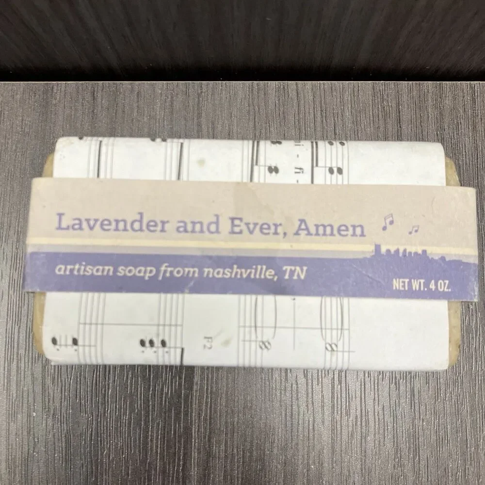 Music City Suds Lavender And Ever, Amen 4oz Bar of Soap Nashville Artisan New